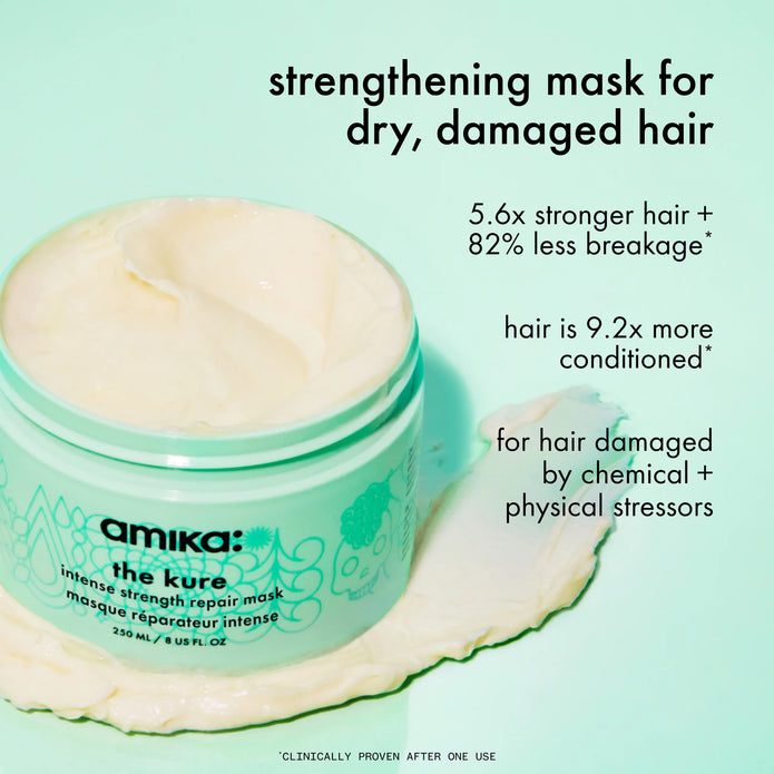 Amika the Kure mask jar with creamy product smear on top