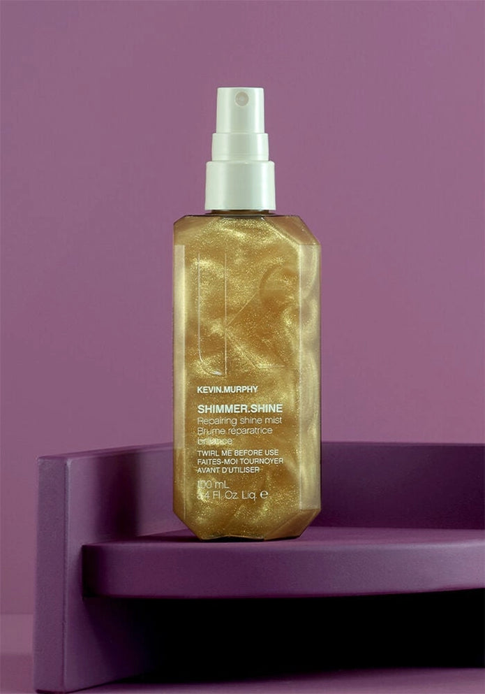 Gold-toned Shimmer.Shine shine mist bottle with fine spray nozzle