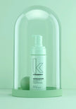 Heated Defense hair protector pump bottle, light green, 150 mL under dome