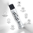 Extra Mist-ical Shine Spray bottle with icons: heat protection, frizz control, gloss