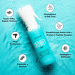 Money Mist leave-in conditioner bottle in water-splash graphic, teal label and nozzle