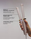 Satin Blush T3 curling straightener with digital display and heat setting buttons