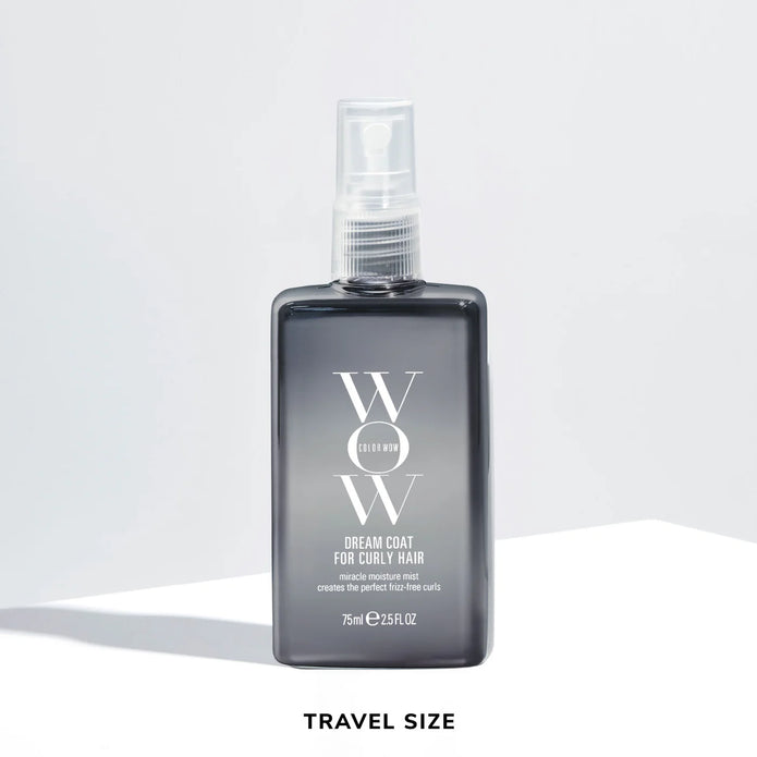 Travel-size Dream Coat for Curly Hair mist bottle, black 75 ml with clear sprayer