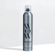 Texas Hold’em big hold hairspray bottle with pump, metallic gray canister