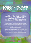 K18 x Future Society haircare scent and biotech collaboration panel