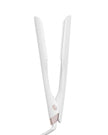 White straightening iron with 1.5 in plates and visible power cord