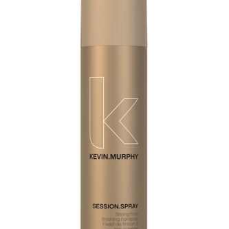 Session Spray strong-hold styling hairspray bottle, gold canister, front label