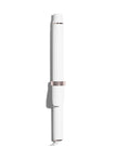 T3 SinglePass Curl X curling iron, white body with rose-gold accents and clamp
