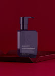 Young Again Masque pump bottle, dark purple design with K logo and label, 200 mL